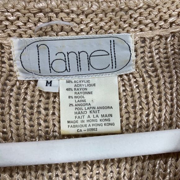 𝅺NANNEL Vintage Angora Blend Handknit Sweater - Picture 4 of 8